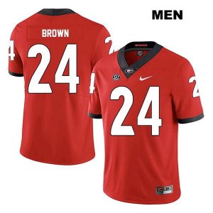 Men's Georgia Bulldogs NCAA #24 Matthew Brown Nike Stitched Red Legend Authentic College Football Jersey SQI1054PG